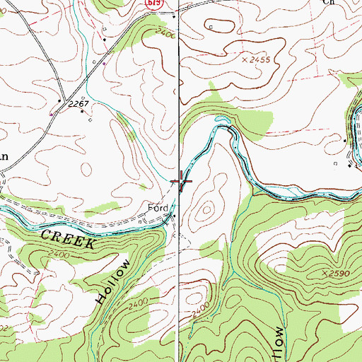 Topographic Map of Thorn Creek, VA