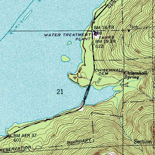 Topographic Map of Chisenhall Subdivision, AL