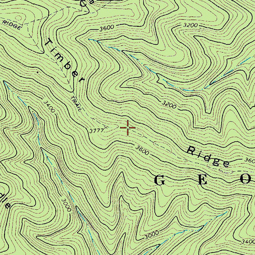 Topographic Map of Timber Ridge, VA