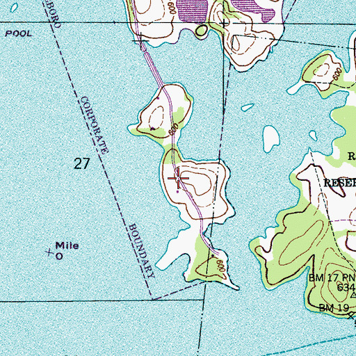 Topographic Map of Goose Pond Colony Park, AL