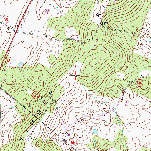 Topographic Map of Timber Ridge, VA