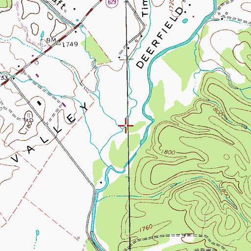 Topographic Map of Tims Draft, VA