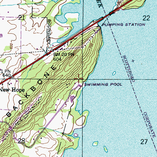 Topographic Map of North Alabama Presbyterian Camp, AL