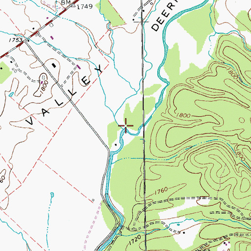 Topographic Map of Tizzle Branch, VA