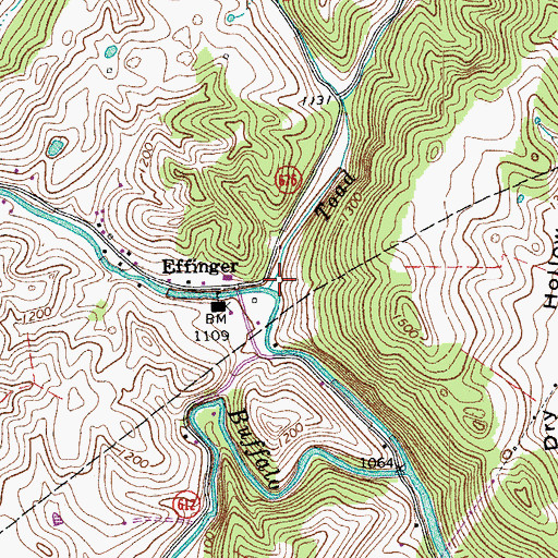 Topographic Map of Toad Run, VA