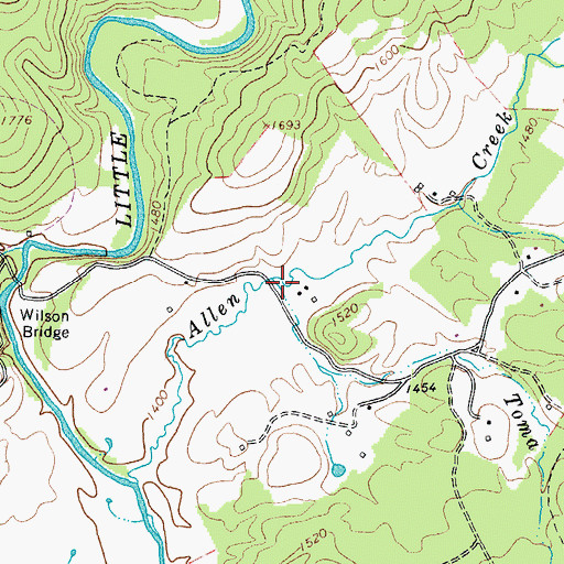 Topographic Map of Toma Run, VA