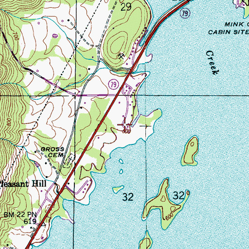 Topographic Map of Lakeview Beach, AL