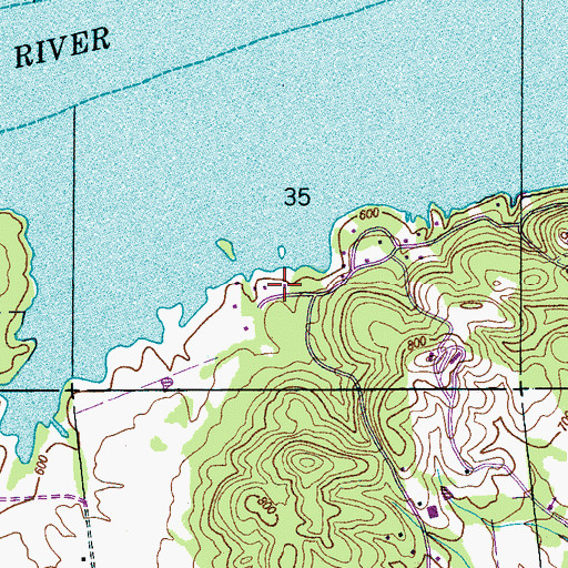 Topographic Map of Jackson Subdivision, AL