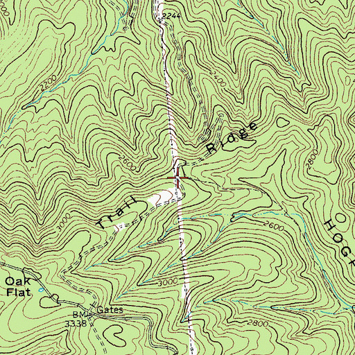 Topographic Map of Trail Ridge, VA