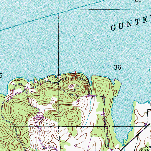 Topographic Map of Carver Subdivision, AL
