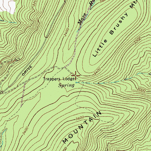 Topographic Map of Trappers Lodge, VA