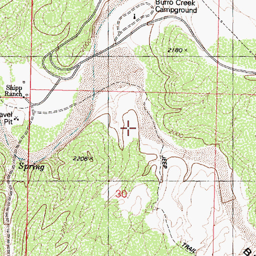 Topographic Map of Black Canyon, AZ