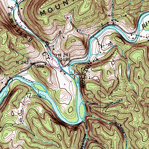 Topographic Map of Tumbling Creek, VA