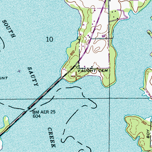 Topographic Map of Langston City Park, AL