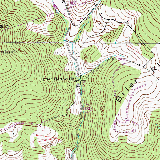 Topographic Map of Upper Helton Church, VA