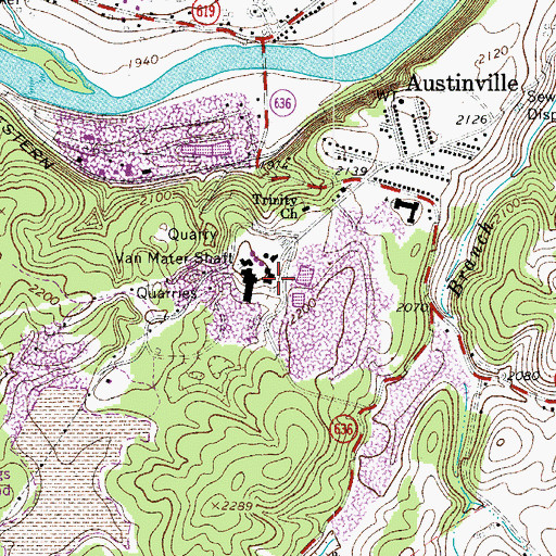 Topographic Map of Van Mater Shaft, VA