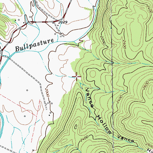 Topographic Map of Vance Hollow, VA