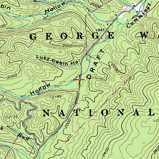 Topographic Map of Vance Lick Hollow, VA