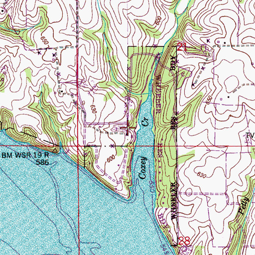 Topographic Map of Lazy Living Acres, AL