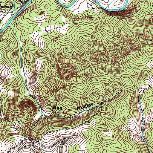 Topographic Map of Wallen Ridge, VA