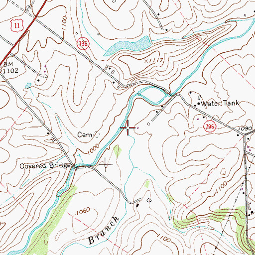 Topographic Map of War Branch, VA