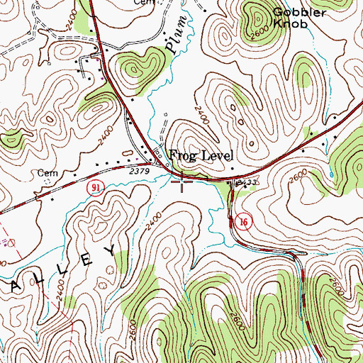 Topographic Map of West Fork Plum Creek, VA