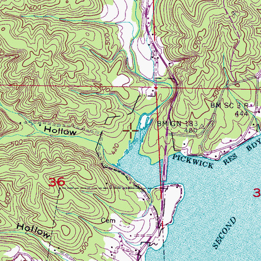Topographic Map of Threets Park, AL