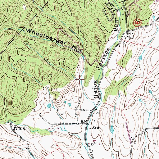 Topographic Map of Wheelberger Hollow, VA