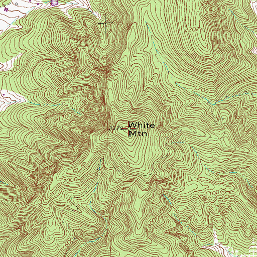 Topographic Map of White Mountain, VA