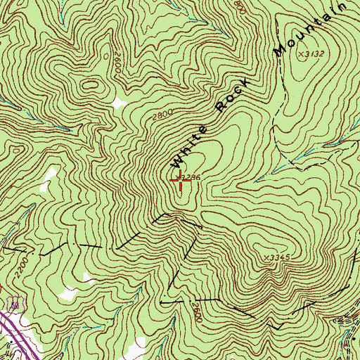 Topographic Map of White Rock Mountain, VA