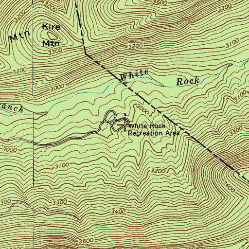 Topographic Map of White Rock Recreation Area, VA