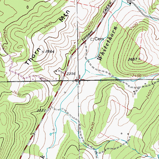 Topographic Map of Whitehorn Creek, VA