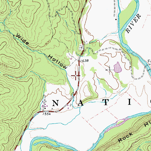 Topographic Map of Wide Hollow, VA