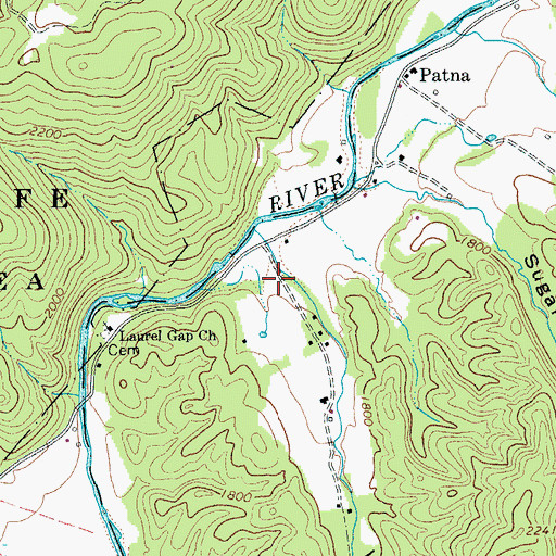Topographic Map of Wide Hollow, VA