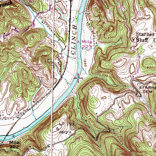 Topographic Map of Widow Branch, VA