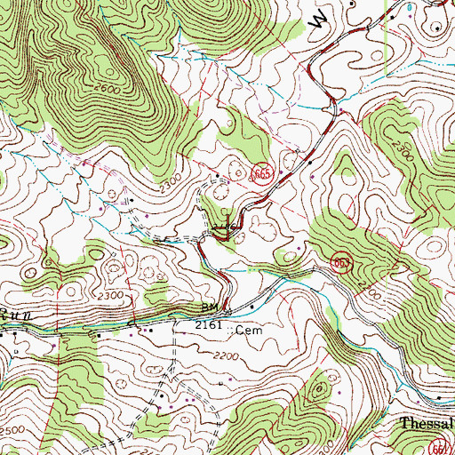 Topographic Map of Wilburn Valley, VA