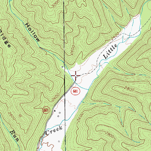 Topographic Map of Wildcat Hollow, VA
