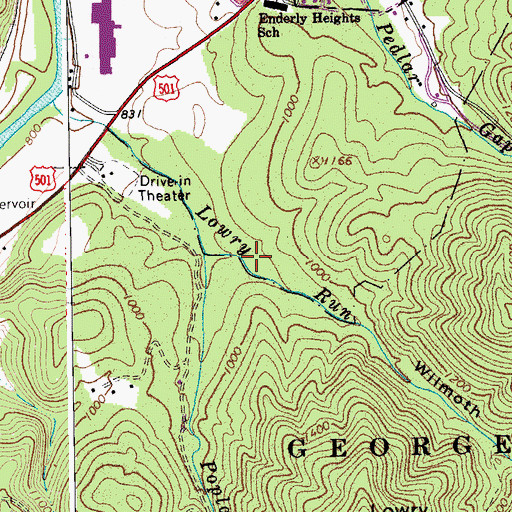 Topographic Map of Wilmoth Hollow, VA