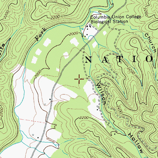 Topographic Map of Wilson Hollow, VA
