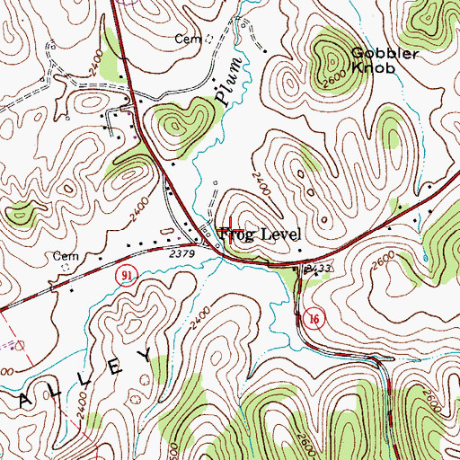 Topographic Map of Witten Valley, VA