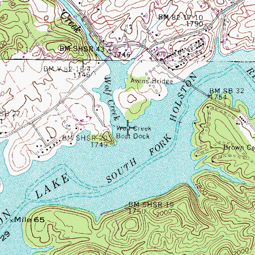 Topographic Map of Wolf Creek, VA