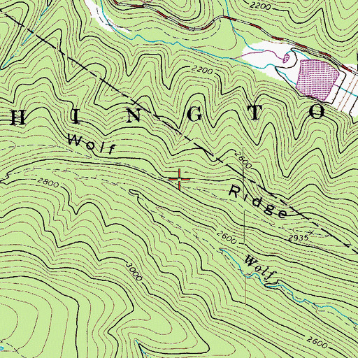 Topographic Map of Wolf Ridge, VA
