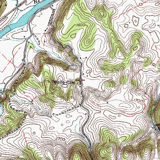 Topographic Map of Wolfe Cemetery, VA