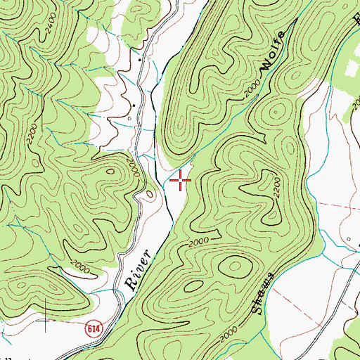 Topographic Map of Wolfe Draft, VA