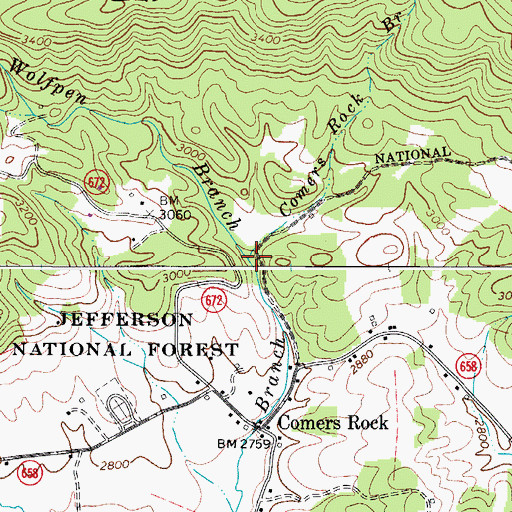 Topographic Map of Wolfpen Branch, VA