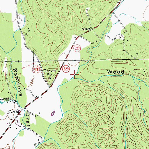 Topographic Map of Wood Draft, VA
