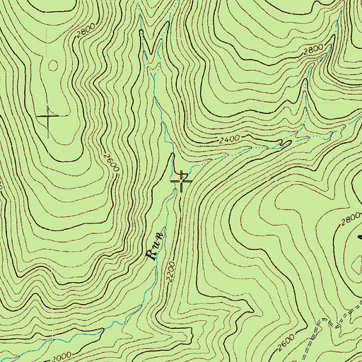 Topographic Map of Second Mountain Trail, VA