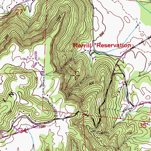 Topographic Map of Hines Cemetery, AL