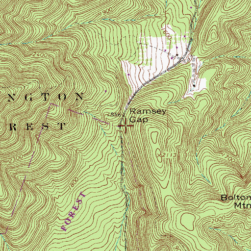 Topographic Map of Ramsey, VA