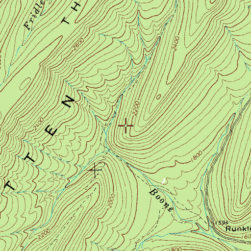 Topographic Map of Boone Run Shelter, VA